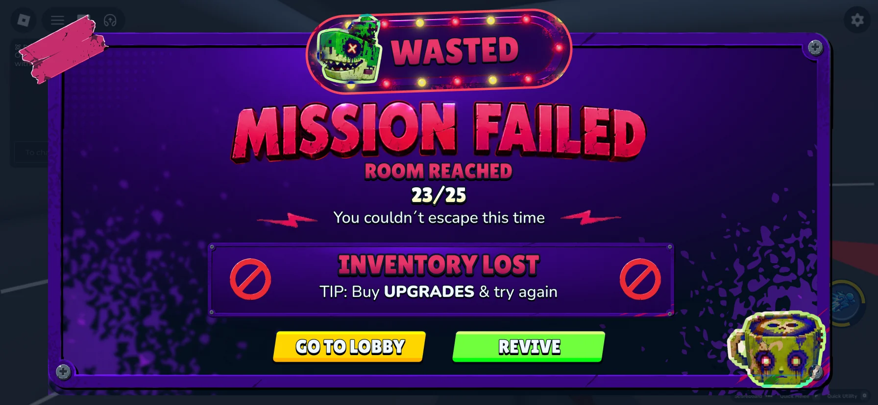 Defeat Screen