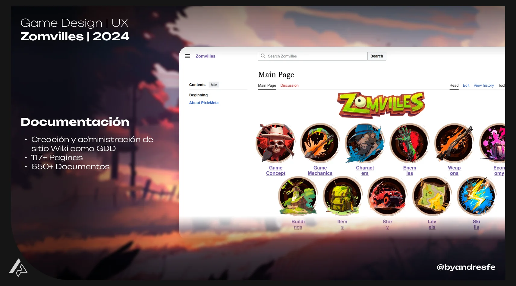 Zomvilles — main screen